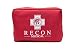 Recon Medical Pack -Includes Recon Medical GEN 3 Tourniquet Kevlar, Titanium Trauma Shears, Trauma Bandage, Compressed Gauze, Emergency Blanket, Carbon Pencil. First Aid Tactical (Red, Canvas Bag)
