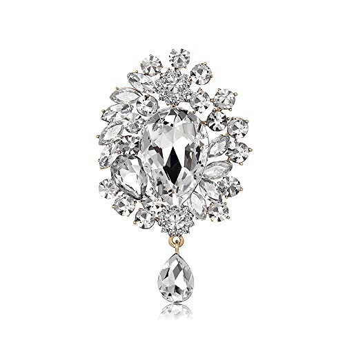 Oenothera Broche à Pendentif Forme Fleur de Mode pour Femmes - Accessoire de Mariage pour Fête/Bouquet de Fleurs