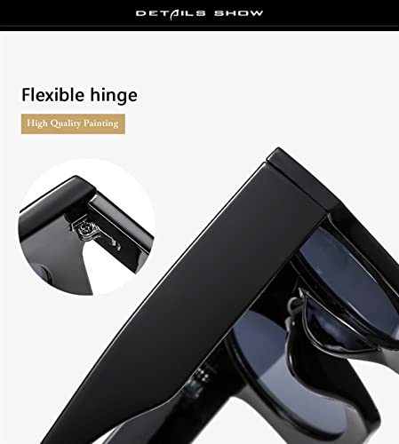 ZENYS Square Frame Round Mirror Men Sunglasses Outdoor Vacation Beach Decorative Women Sunglasses (Color : B, Size : 1)4