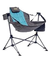 Uquip Campingstuhl Rocky 2.0 petrol I faltbarer Schaukelstuhl mit 120 kg Traglast I kompakter Faltstuhl aus Stahl & Polyester I klappbarer Outdoor-Stuhl für Camping, Strand, Garten & Festivals