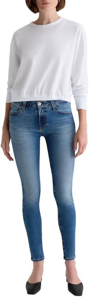 AG Womens Farrah Mid Rise Skinny Ankle Jean