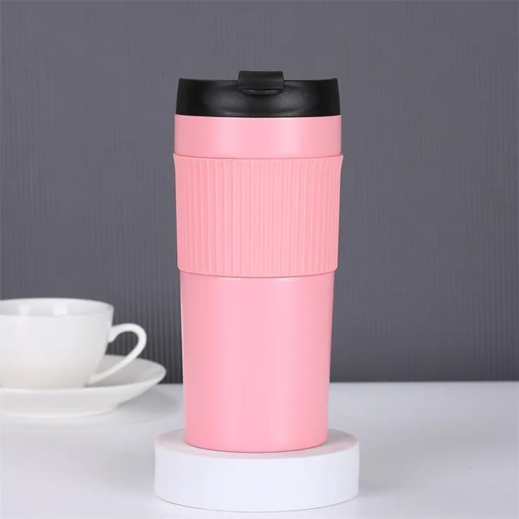 Miniatura 7 de Cafetera portátil rosa, prensa francesa, taza aislada con doble pared de acero inoxidable, 16oz,. prensa francesa, taza de prensa francesa, taza de