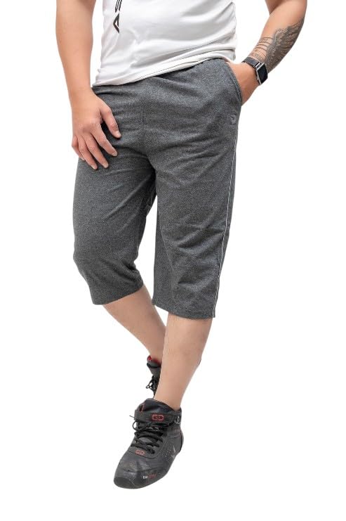 Regular Fit 3/4th Capri for Men | Casual Night Wear & Sports Wear | Comfortable Cotton Fabric | Elastic Waistband with Side Pockets-picture-48