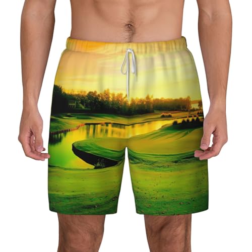 Short de bain pour homme pour le surf et la plage motif golf