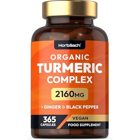 Horbaach Organic Turmeric Capsules with Ginger Cover