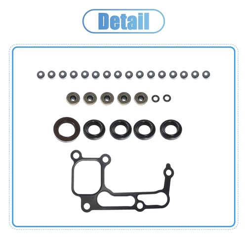 Image of X AUTOHAUX 1 Set Vehicle Engine Cylinder Head Gasket Set for Honda Civic EX 1.7L VTEC SOHC 2001-2005 Metal