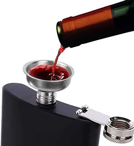 Vinekraft Hip Flask 7 oz, Stainless Steel Whiskey Flask for Men, Pocket Alcohol Flask with Funnel and 2 Glasses