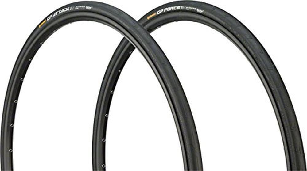 Continental Fahrradreifen Set 23-25-622 Grand Prix Attack & Force III schwarz faltbar