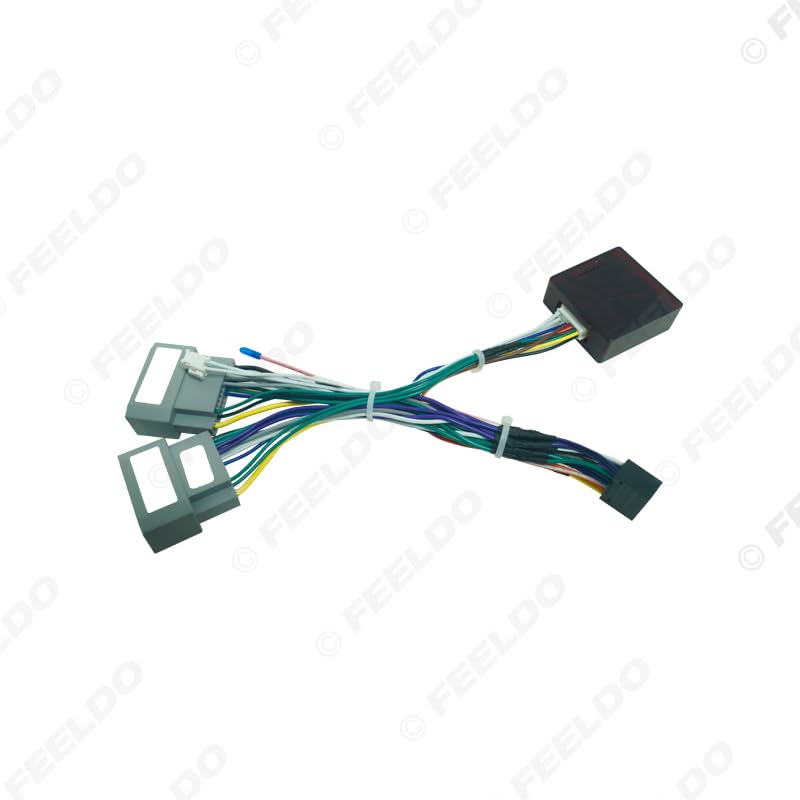 Car for Audio Wiring Harness with Canbus Box for Dodge Ram for Jeep Cherokee Wrangler 16pin DVD Stereo Installation Wire Adapter - (Color Name: CANBUS Box Harness)