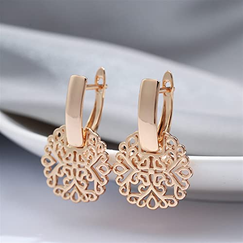 Boucles d'oreilles couleur or 585 légères et hypoallergéniques pour dames - 4