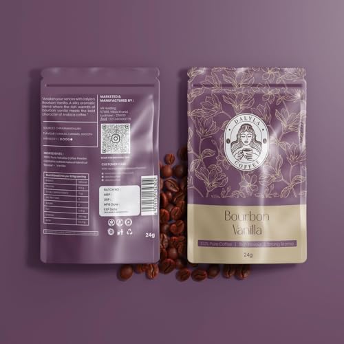 Image of Bourbon Vanilla Premium Instant Coffee 100 G - Rich Aroma, Strong Flavor, Smooth Blend for Hot & Cold Coffee, Desserts & Baking