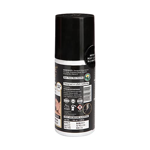 Image of VAGMINE Instant Hair Root Concealer Spray - Black | Easy-To-Use Hair Color Touch-Up | Covers Gray Roots, 1 Count