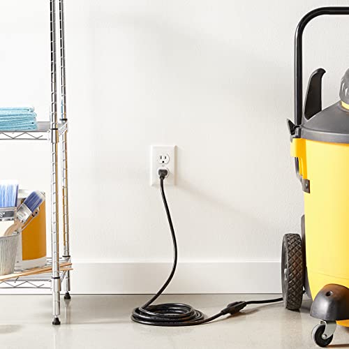 Image of Amazon Basics Extension Cord, 15 Ft, 3-Prong Outlet Extender, Indoor, 13 Amps, 125V, Black