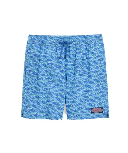 vineyard vines Boys Printed Chappy Swim Trunks, VV Bluff Turqs