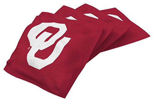 Wild Sports NCAA College Oklahoma Sooners Red Authentic Cornhole Bean Bag Set (4 Pack)