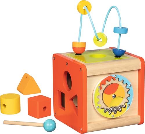 GOKI Activity Cube Beatbox 59966 cube de motricité durable bois