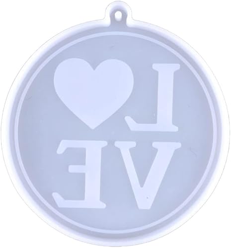 Dft Molde de silicona decorativo para el día de San Valentín para hacer joyas de resina epoxi para hacer joyas