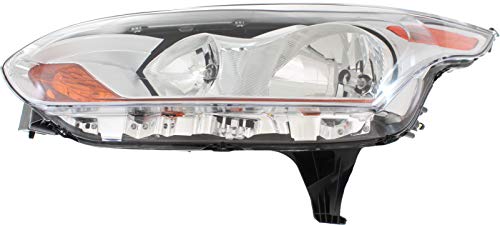 Evan-Fischer Headlight Assembly Compatible with 2014-2017 Ford Transit Connect Titanium/(XLT To 3-13-2014) Models Van/Wagon CAPA Driver Side