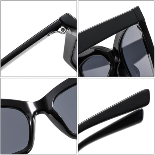 Lunettes de soleil œil de chat à rivets | Monture oversize dégradé léopard - 5