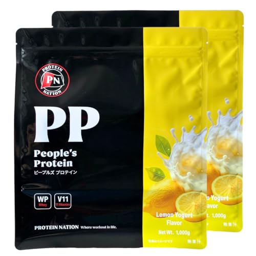 Protein Nationピープルズ プロテイン ホエイプロテイン 2kg(1kg x2) レモンヨーグルト風味 ぷろていん