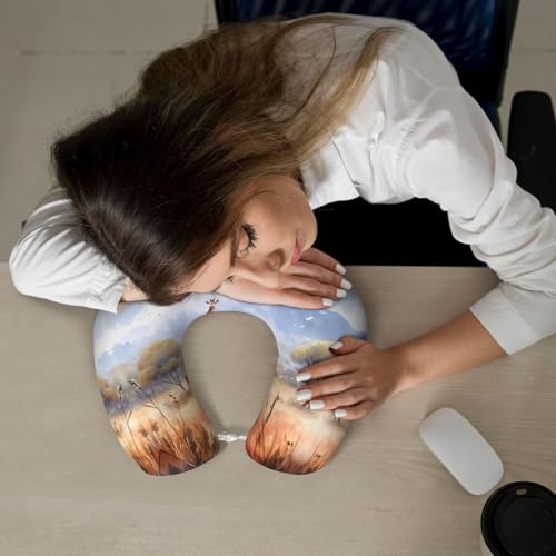 Almohada de viaje de espuma viscoelástica U suave miniatura 6