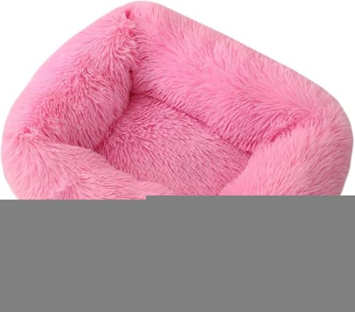 Dlwk の長方形の犬用ベッド猫用ベッド滑り止めマットレス、猫の犬のため息の柔らかさふわふわの犬小屋用の暖かさぬるいぐるみのカドラーの犬小屋、大型、中型、小型犬のため息の睡眠を改善する、グレープ