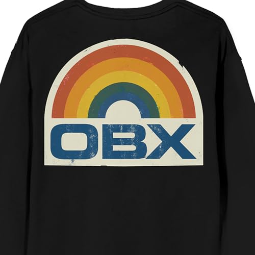 Bioworld Outer Banks OBX Rainbow Graphic on Black Long Sleeve Adult Crew neck4