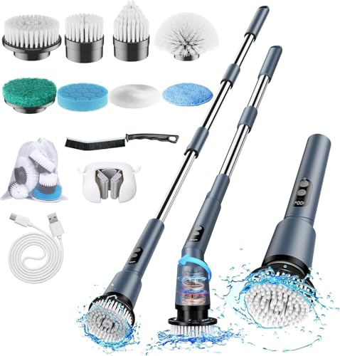 Kimeetol Elektrische Reinigungsbürste 12IN1 mit 8 Bürstenköpfen