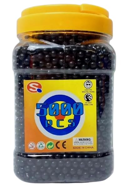 SDMAX BB Pellets Bullets, 6MM 0.12 Precision Gun Pellets, Airsoft Plastic, High-Grade BB Pellets, Smooth Surface, Easy to Load, 5000 Pcs BB Bullet in Jar