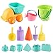 ele ELEOPTION Juguetes de Playa para niños, Juego de Juguetes de Arena para la Playa, Juego de Arena para niños, niños pequeños, niñas, Juguetes acuáticos (Paquete de 14)