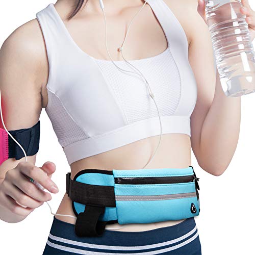 Foaynn Running Belt Waist Pack Fanny Pack for Running Womens Waist Pouch,Water Resistant Workout Fanny Pack,Light Bounce Free Waist Pouch Fitness Belt Slim Exercise Fanny Pack