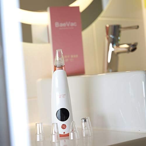 Silky Bae Baevac Pore Vacuum - Rechargeable, Powerful Blackhead Remover & Comedone Extractor - Skincare Suction Tool That Helps Reduce Wrinkles, Dark Spots & Promote Smooth Skin - 6 Head Attachments