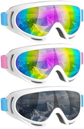 COOLOO Kids Motorcycle Goggles, 3 Pack ATV Dirt Bike Goggles Anti...