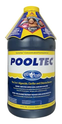 Image of EasyCare 30064 PoolTec Algaecide, Clarifier and Chlorine Salt Cell Booster, 64 oz. Bottle