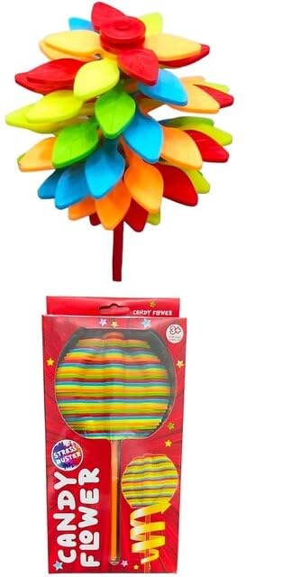 Little Mind Spin Lollipop Rotating Lollipop Magic Lollipop Tree Rotating Spin Toy Stress Relief Toys Decompression Toys for Home Office Decoration Colorful Wafer (Pack of 2) (Small) - Image 2 thumbnail