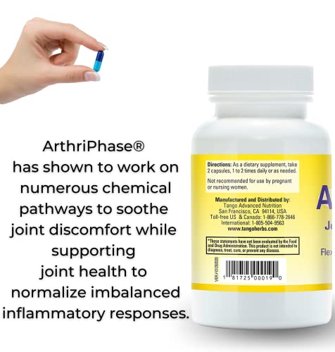 Tango Arthriphase Natural Herbal Joint Relief Supplement For Soothing Discomfort And Improving Joint Health (60 Capsules) #TOP1