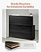 VEVOR Reception Desk, 55Inch L-Shaped Front Counter Table, Office Reception Counter with Drawer Keyboard Tray and Storage Cabinet, for Checkout, Lobby, Beauty Salon & Office, Black