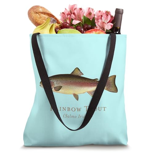 Bolso Tote con Ilustración Vintage de Trucha Arcoíris miniatura 4