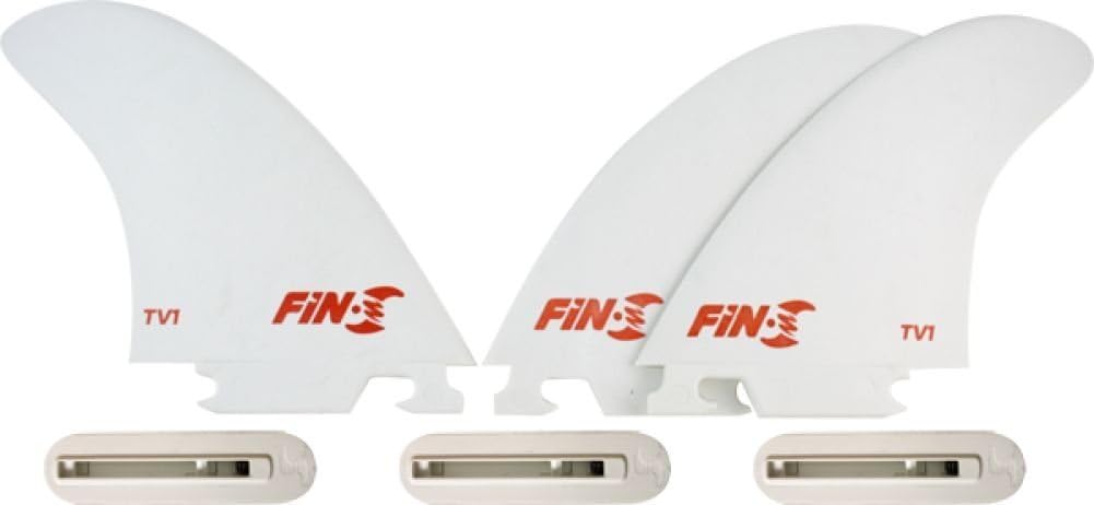 Fin-S Production Set Tv-1 White 3 Surfboard Fins/3 Boxes