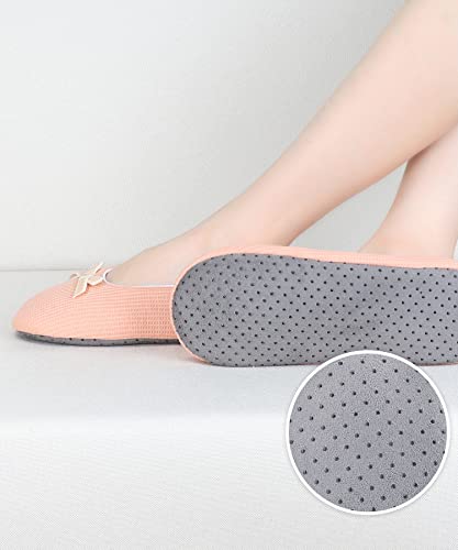 Image of Panda Bros Women's Ballerina House Slippers,Anti-Skid Comfy Warm Ballet Style Slippers