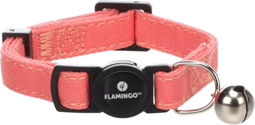 Flamingo Gato Collar Gatito Lomi Salmón Rosado 15-22cm 10mm