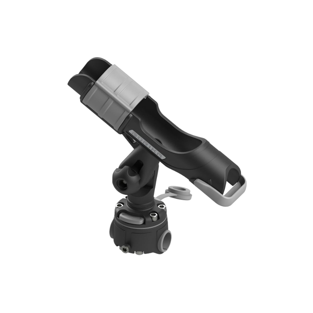 Fasten Set Rutenhalter Halterung [Rohr Basis] (Ø 22/25 mm) für Boote mit Reling, Farbe:schwarz