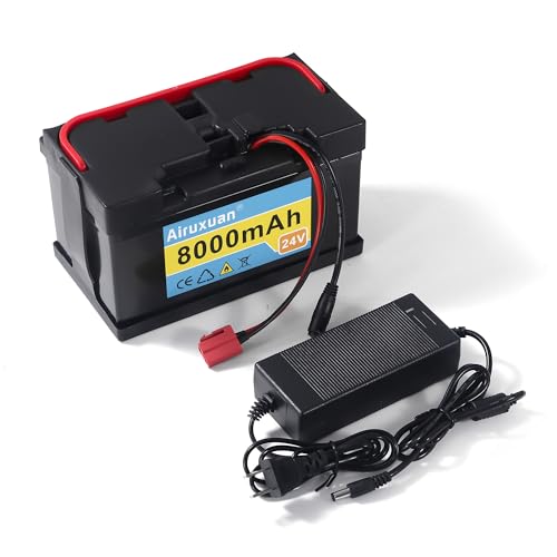 24V 8Ah Lithium Battery for Kids Ride-On Cars & Power Wheels 25A BMS 2A Charger Compatible with Dynacraft Realtree 24V UTVs