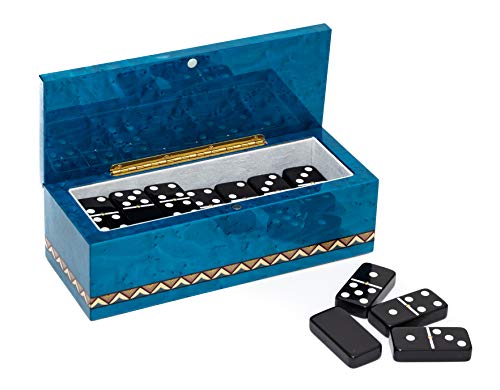 Set de Dominó Luxury Double Six con Caja de Madera miniatura 1