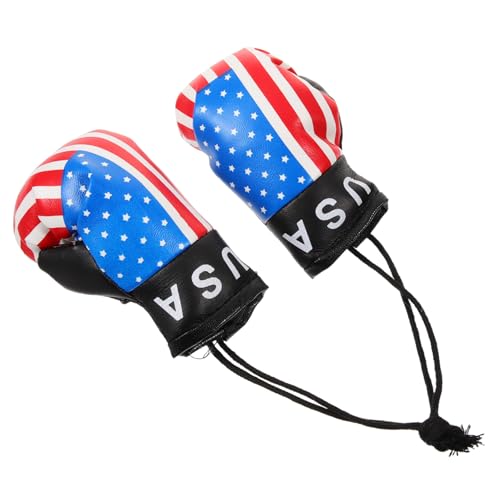 VANZACK Xmas Ornaments Boxing Gloves Decor Keychain Pendant Car Bag Decorations Mini Boxing Gloves Set