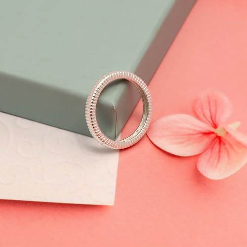 LeCalla 925 Sterling Silver Textured Rings for Women & Men | Minimalist 14K Gold-Plated Croissant Braided Twisted Signet Chunky Dome Ring | Stackable Eternity Wedding Statement Band Ring3