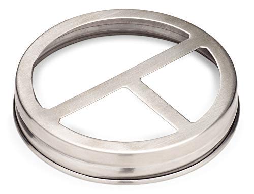 Jarmazing Products Mason Jar Toothbrush Holder Lid - Stainless Steel - For Wide Mouth Jars #TOP2