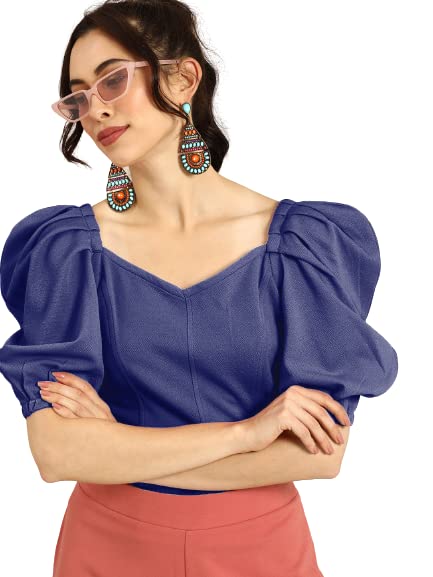 Image of Women's & Girl's Solid Short Sleeve Crop Top (LY-TopD6 Variation)