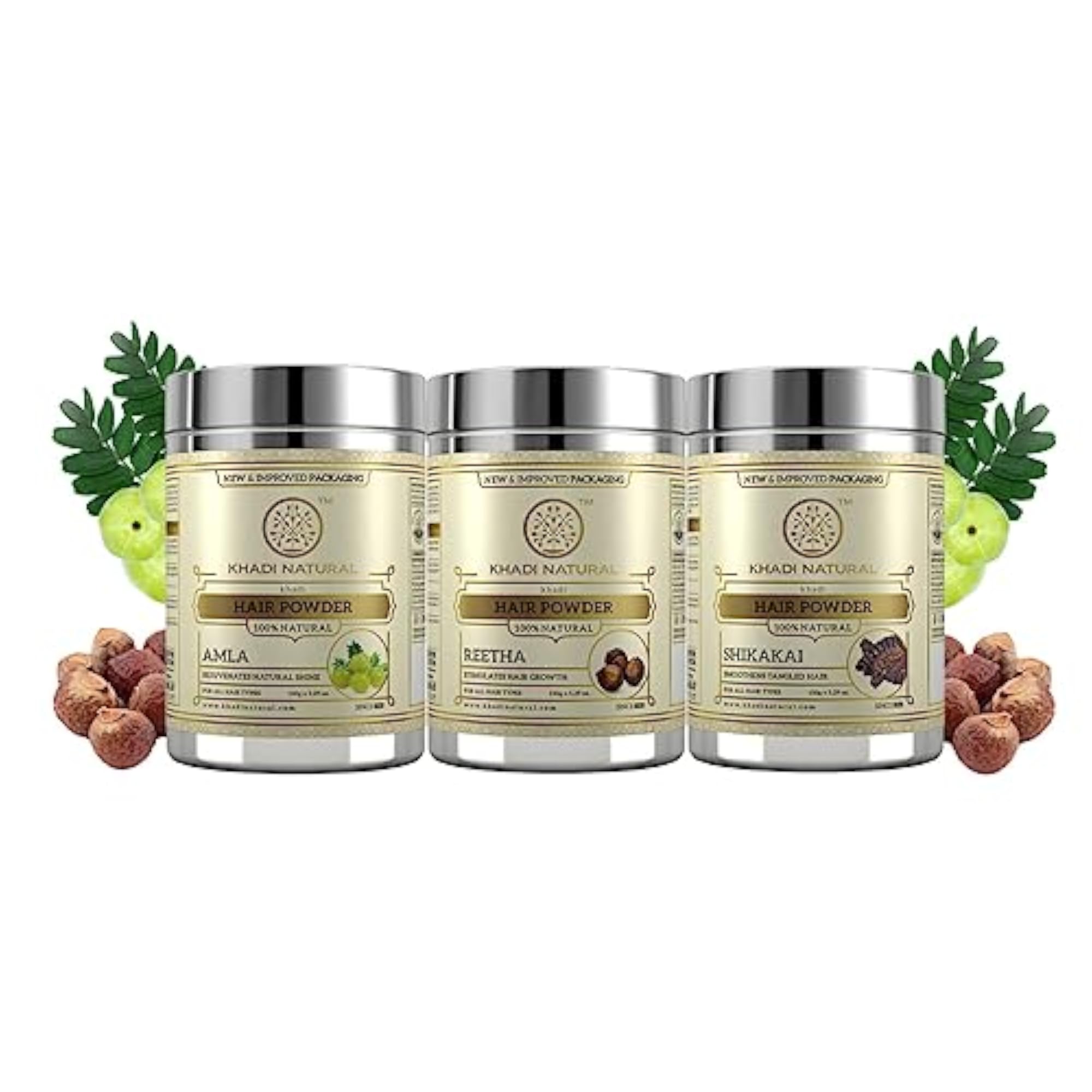 Amla, Reetha & Shikakai Powders Hair Care Combo