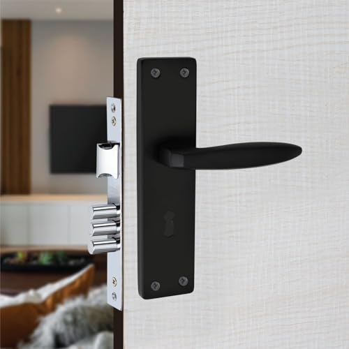 Image of Milton 8 Inch Aluminum Mortise Lock Set - Black Model MSS-ALM-2001